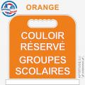 Panneau de piscine "Couloir réservé Groupes scolaires"