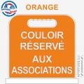 Panneau de piscine "Couloir réservé aux associations"