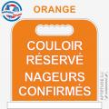 Panneau de piscine "Couloir réservé Nageurs confirmés"
