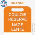 Panneau de piscine "Couloir réservé Nage lente"