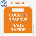 Panneau de piscine "Couloir réservé Nage rapide"