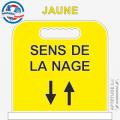 Panneau de piscine "Sens de la nage"