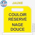 Panneau de piscine "Couloir réservé Nage douce"
