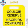 Panneau de piscine "Couloir réservé Nageurs confirmés"
