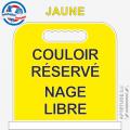 Panneau de piscine "Couloir réservé Nage libre"