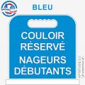 Panneau de piscine "Couloir réservé Nageurs débutants"