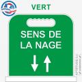 Panneau de piscine "Sens de la nage"