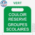 Panneau de piscine "Couloir réservé Groupes scolaires"