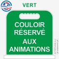 Panneau de piscine "Couloir réservé aux animations"