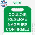 Panneau de piscine "Couloir réservé Nageurs confirmés"