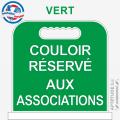 Panneau de piscine "Couloir réservé aux associations"
