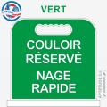 Panneau de piscine "Couloir réservé Nage rapide"