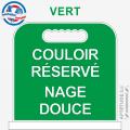Panneau de piscine "Couloir réservé Nage douce"