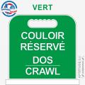 Panneau de piscine "Couloir réservé Dos / Crawl"