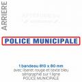 Sérigraphie Police Municipale - Bandeau Arrière - VL