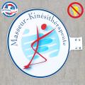 Enseigne Masseur-Kin&eacute;sith&eacute;rapeute - Dibond&reg; - Double face