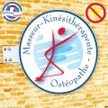 Enseigne Masseur-Kin&eacute;sith&eacute;rapeute Ost&eacute;o - Dibond&reg; - Double face