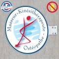 Enseigne Masseur-Kin&eacute;sith&eacute;rapeute Ost&eacute;o - Dibond&reg; - Double face
