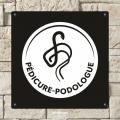 Plaque Pédicure-Podologue - Logo Noir