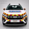 Kit S&eacute;rigraphie Police Municipale  avec balisage Jaune/Rouge