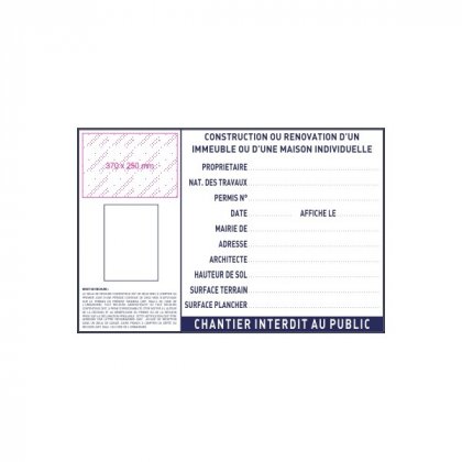 Panneau de chantier personnalis&eacute;